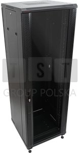 Q-Lantec 27U server cabinet 600x1000 glass