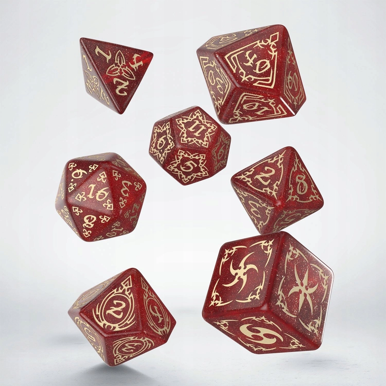 Q-Workshop Tribal Dice Set: Shiny red