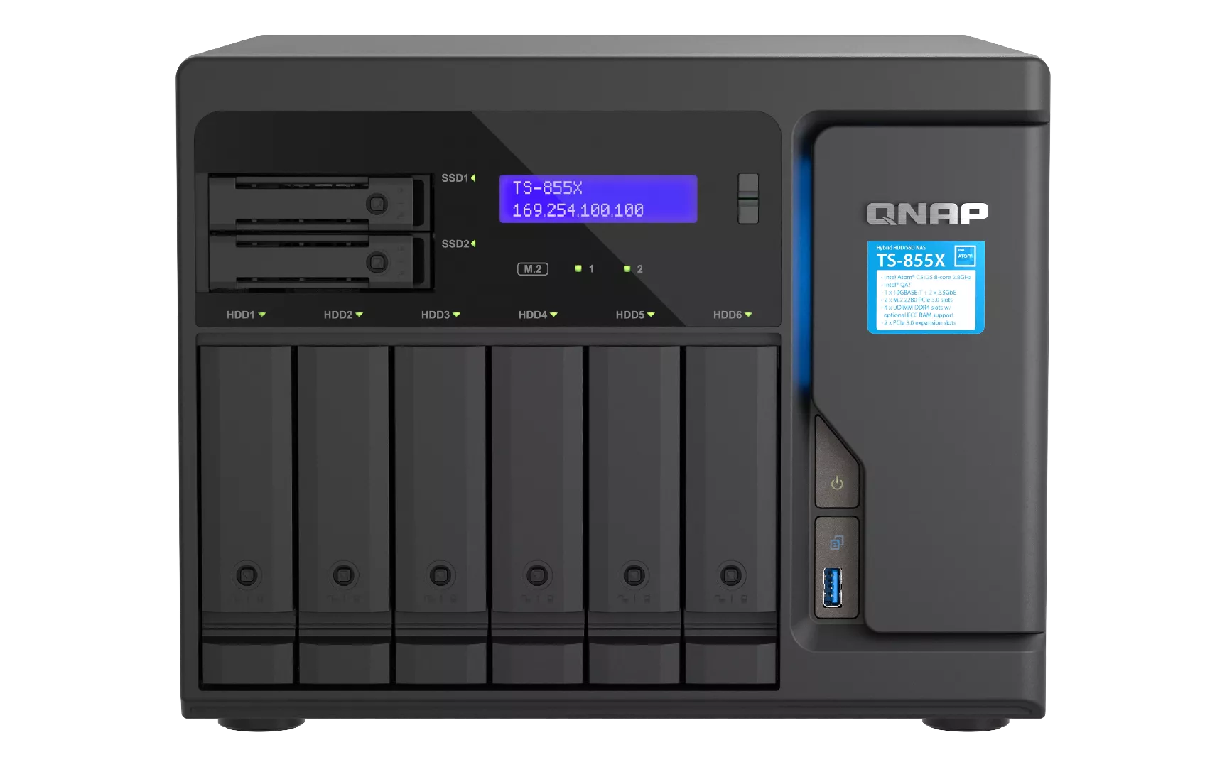 QNAP TS-855X SAN Tower Intel Atom®