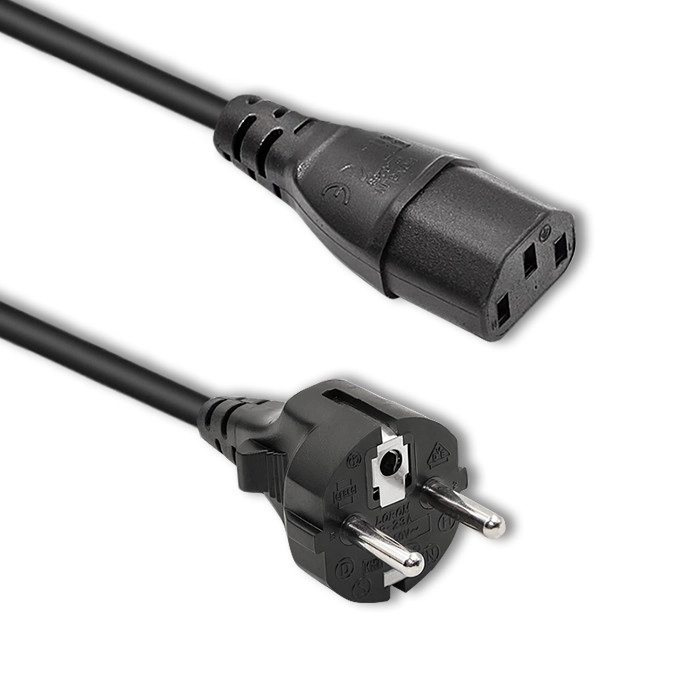 Qoltec 50365 power cable Black 1