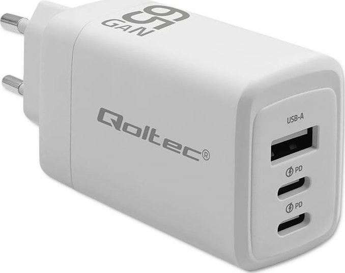 Qoltec 65W GaN 5-20V 3-3.35A