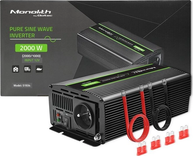 Qoltec Monolith power adapter/inverter Auto 2000