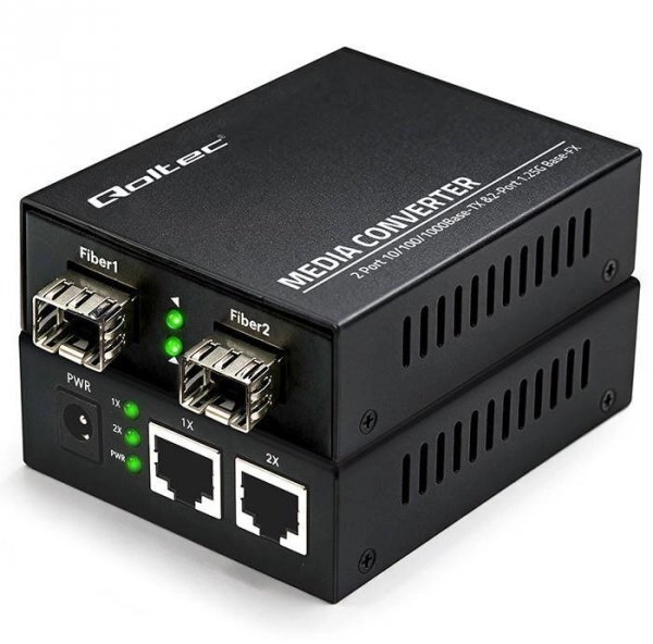 Qoltec Bidirectional Media Converter SWITCH Ethernet