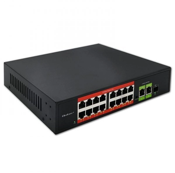 Qoltec SWITCH Fast Ethernet PoE network