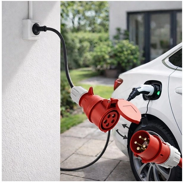 Qoltec Adapter siłowy  gniazdo CEE 32A