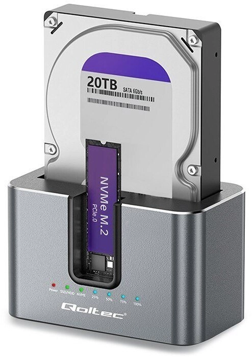 Qoltec Stacja dokująca 2w1 HDD SSD