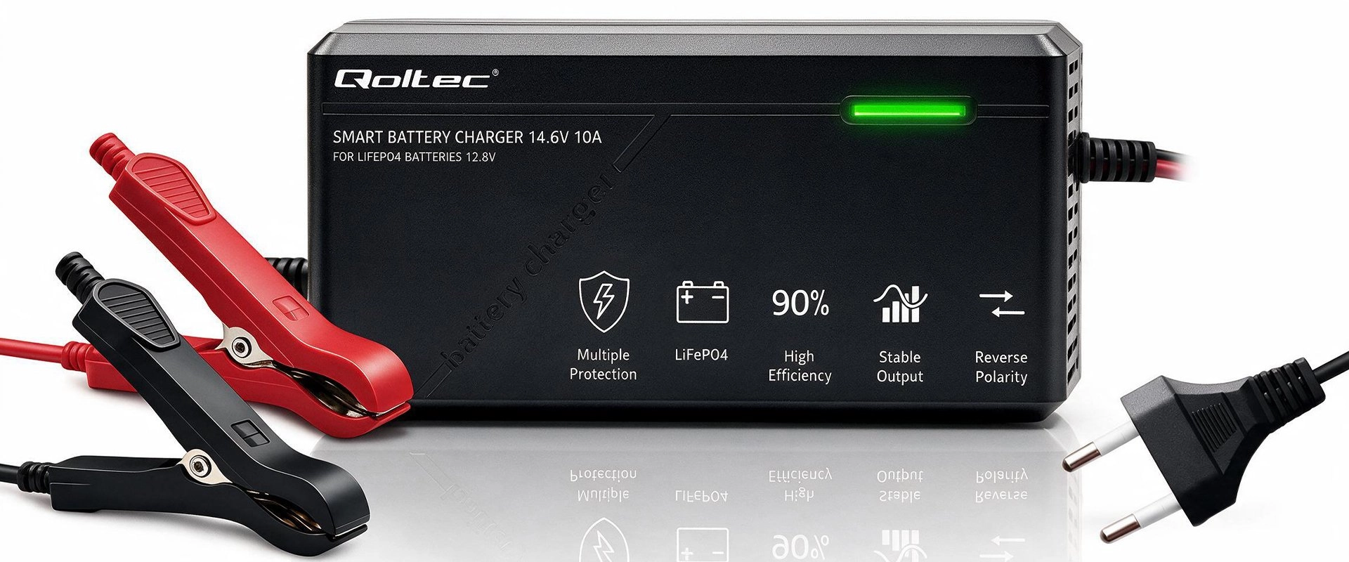 Qoltec Specjalistyczna ładowarka do akumulatora LiFePO4