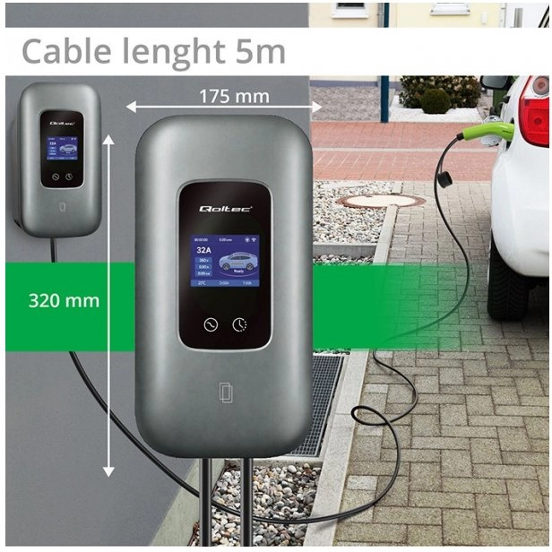 Qoltec Stacja ładowania EV Typ2 do