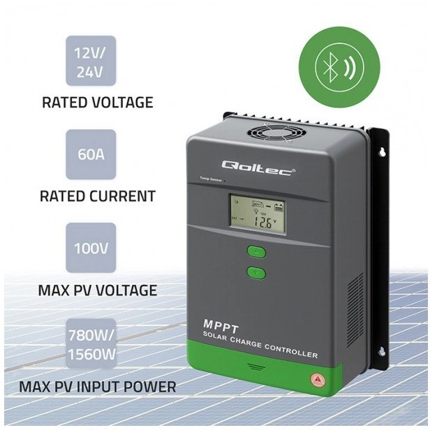 Qoltec Słoneczny regulator ładowania MPPT z