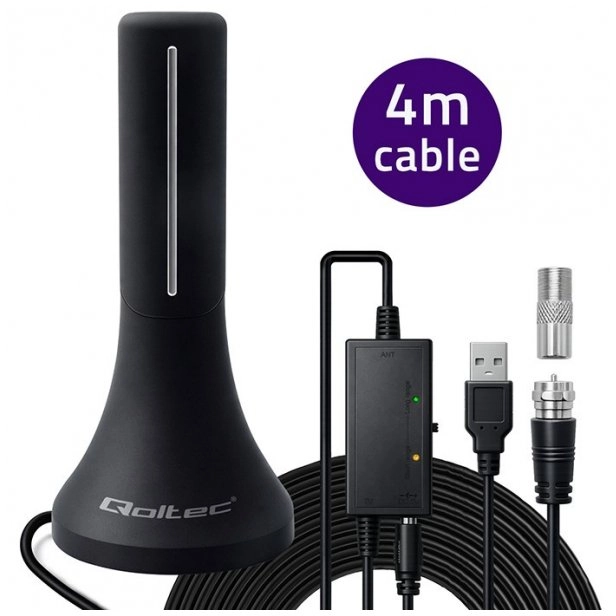 Antena RTV Qoltec Antena telewizyjna Qoltec