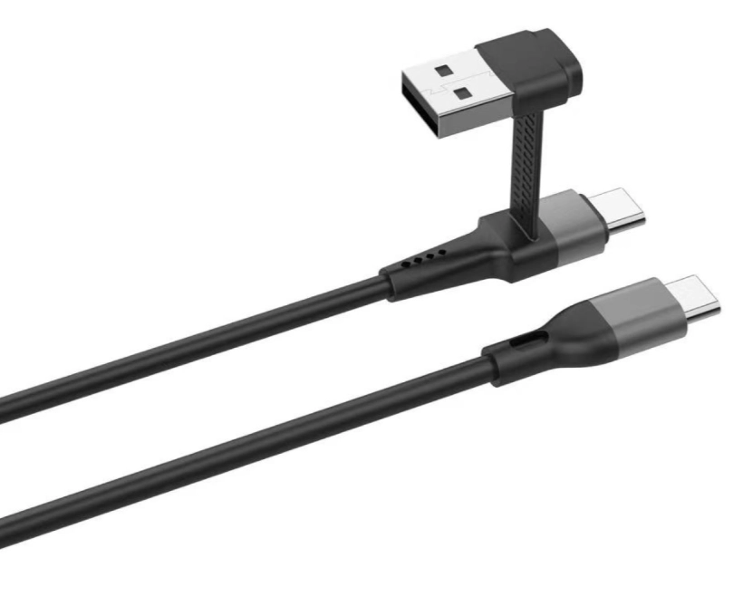 Qualo QKN-2in1-CCA-01 Cable 2in1 USB-C /