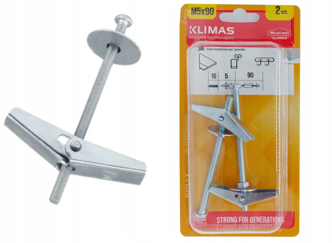 SPRING ANCHORS BM-05090*P2 UMBRELLA TYPE SCREW-MET