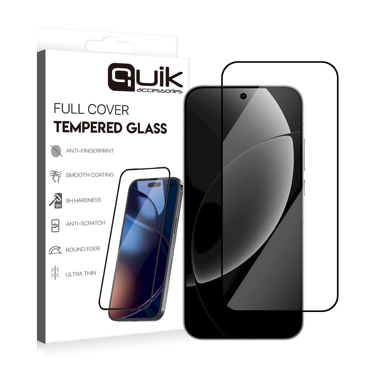 Quik Accessories Full Cover Tempered Glass