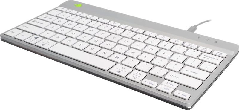 R-Go Tools RGOCODEWDWH tastatūra Birojs USB QWERTZ Vācu Balts