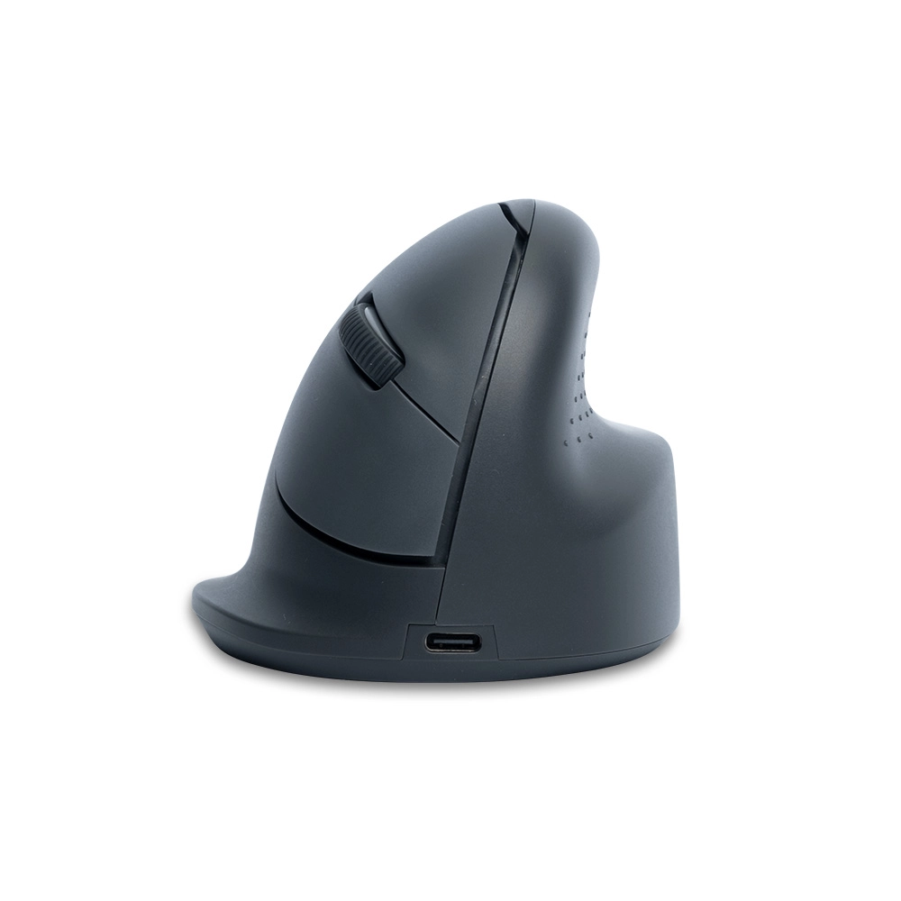 R-Go Tools Vertikālā pele R-Go HE Basic, ergonomiska pele, vidēja (rokas izmērs ≥ 185 mm), labā roka, Bluetooth, pelēka