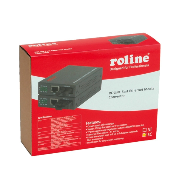 ROLINE RC-100FX/SC Fast Ethernet Converter  RJ-45