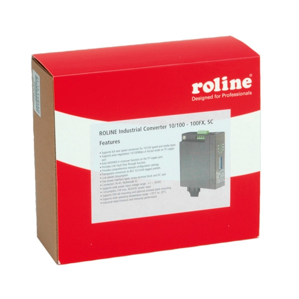 ROLINE Industrial Converter 10/100Base-T - Multimode