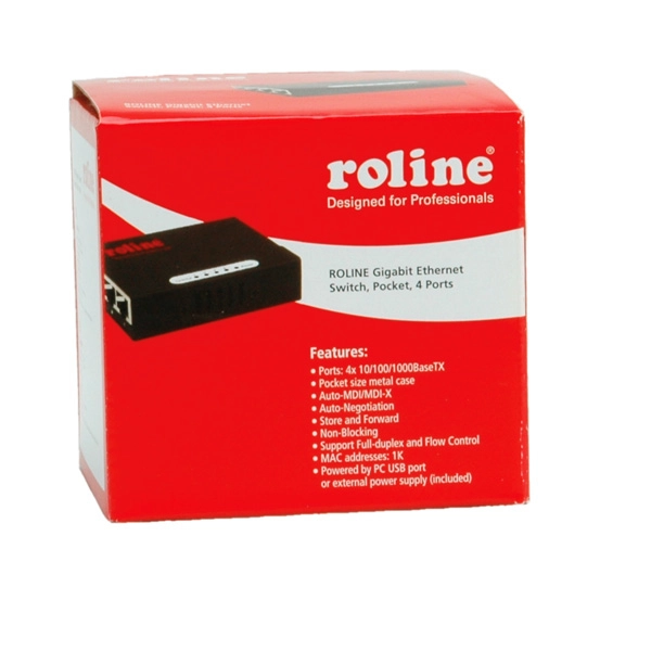 ROLINE Gigabit Ethernet Switch  Pocket  4