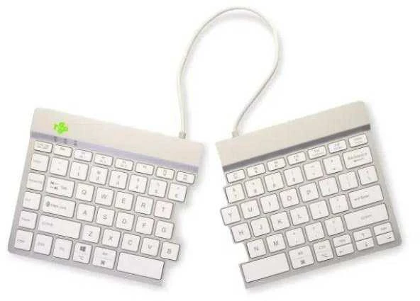 Wireless split keyboard in white RGOSBUKWLWH