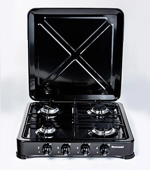 Ravanson K-04TB hob Black Countertop Gas