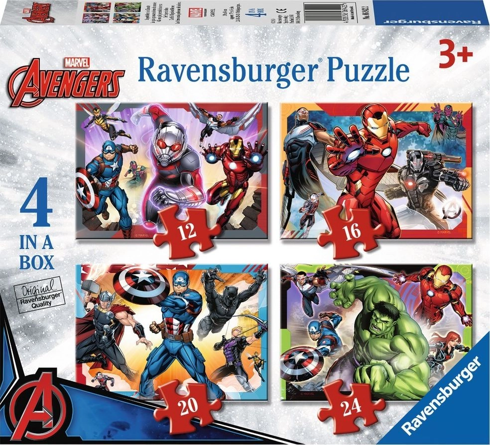Ravensburger Puzzle 4w1 12/16/20/24 elementy -