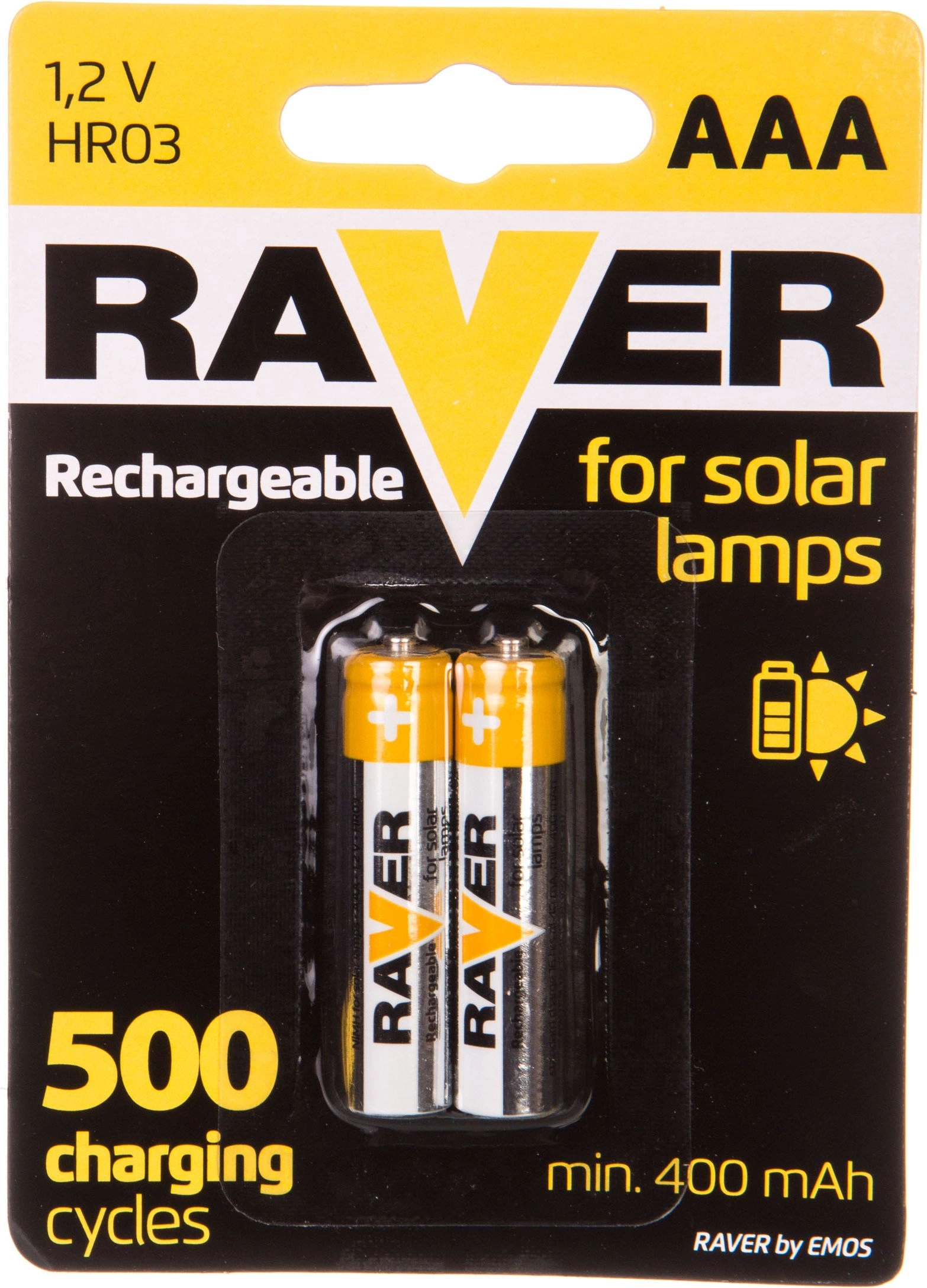 Raver Solar AAA / R03 400mAh