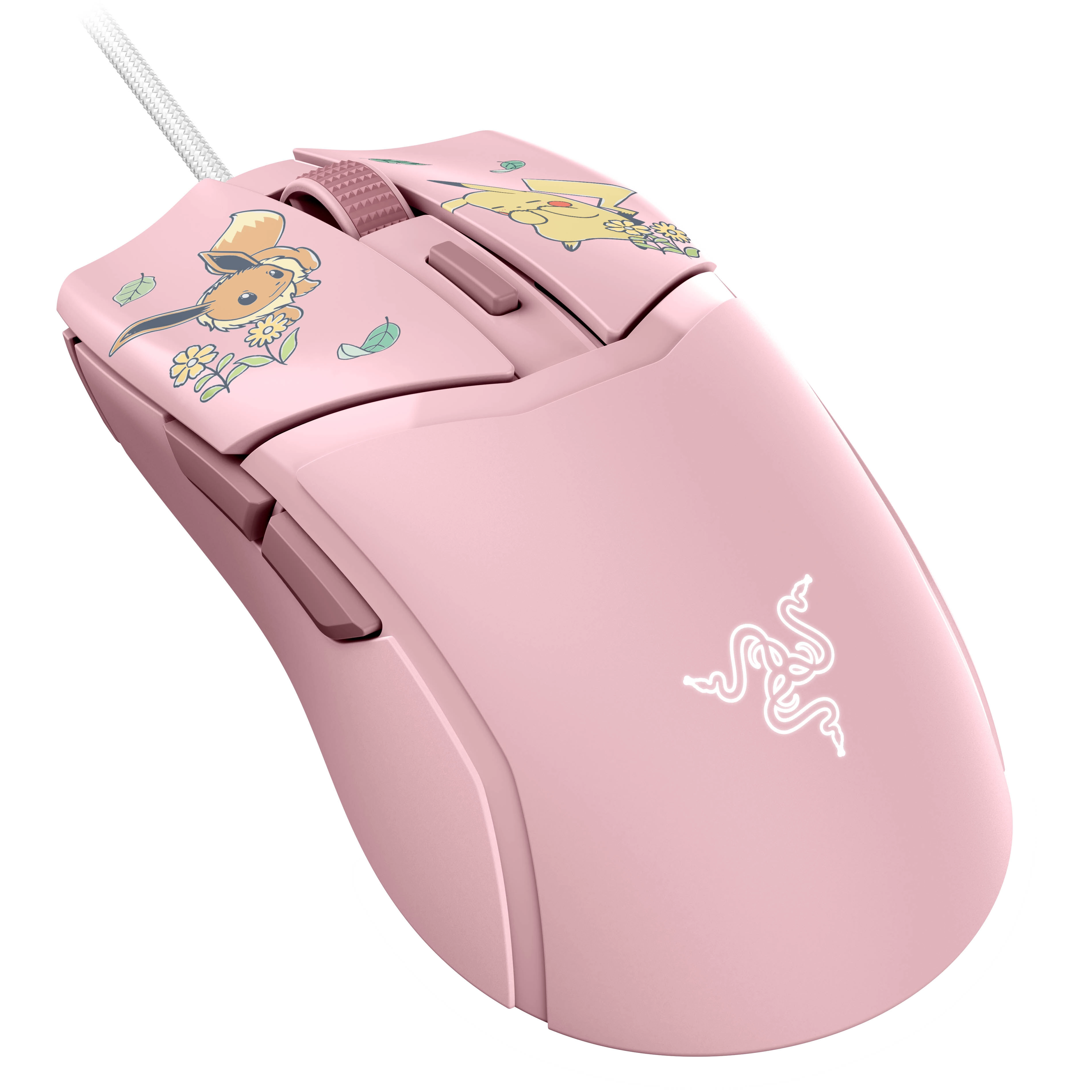 Razer Maus Cobra Pokemon Pikachu &amp; Evoli Edition kabelis
