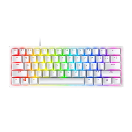 60% Mehāniskās Gaming tastatūra Razer Huntsman Mini Mercury Edition, Red Switch, Nordic Layout