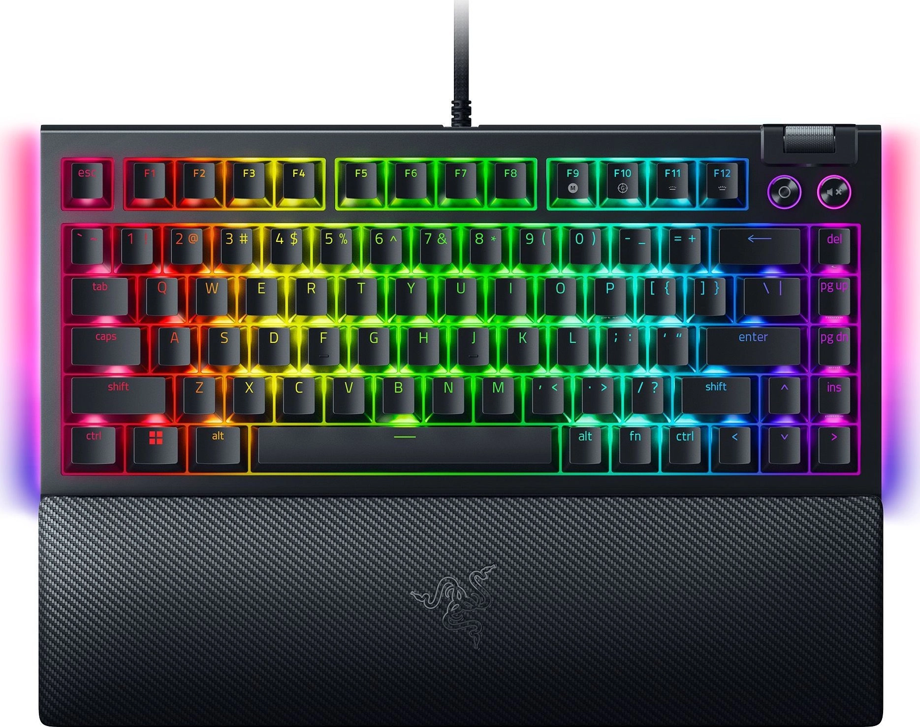 RAZER BlackWidow V4 — tastatūras ASV izkārtojums