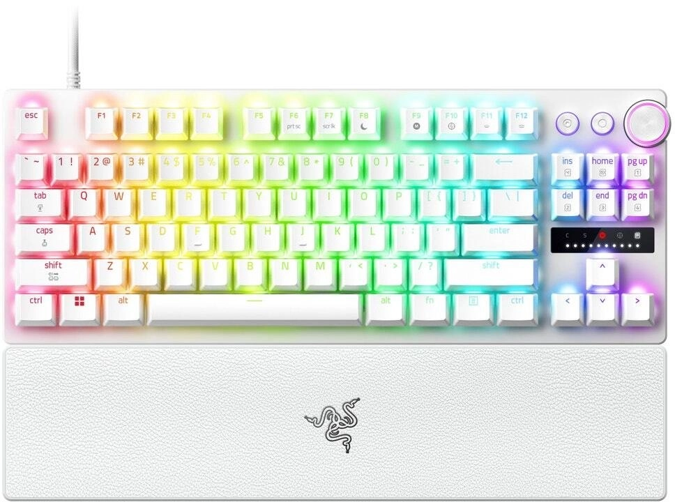 RAZER Huntsman V3 Pro Tenkeyless 8KHz — balts Ed. - ASV izkārtojuma spēļu tastatūra