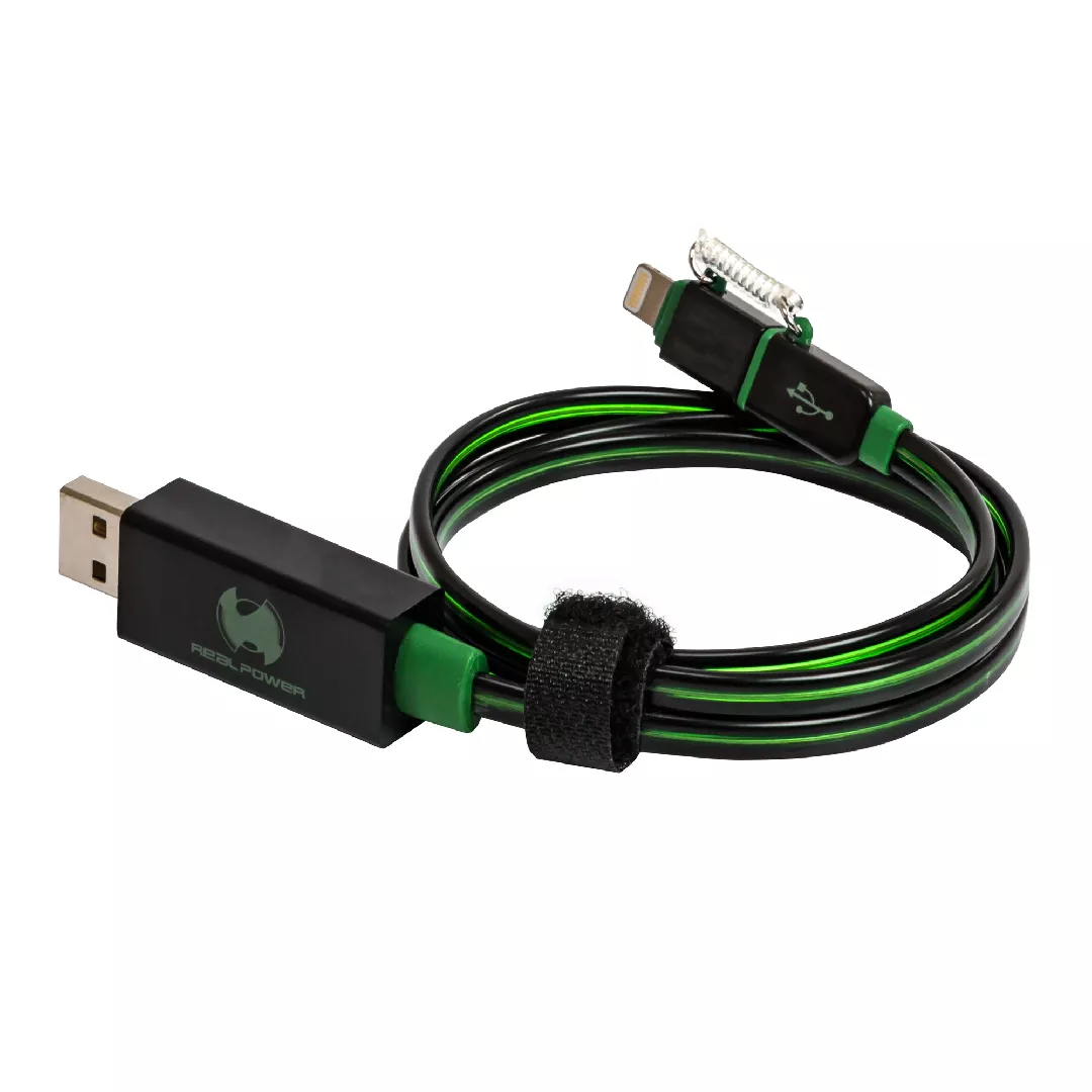 RealPower USB A/Lightning 0.75m Black