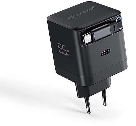 REALPOWER GaN Charger 65W schwarz 65