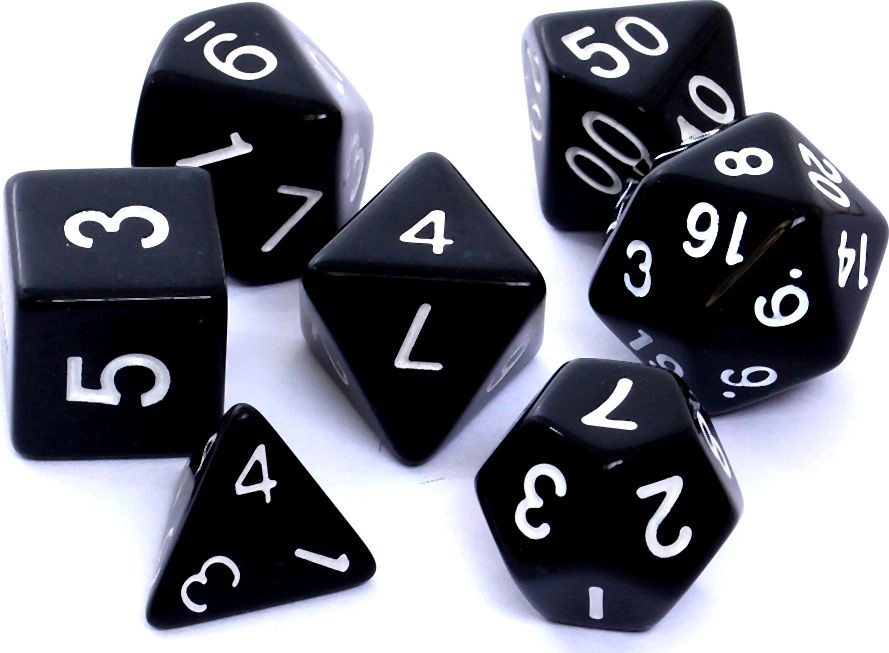 Rebel RPG dice set matte black