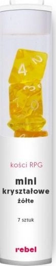 Set of Mini Crystal Yellow dice