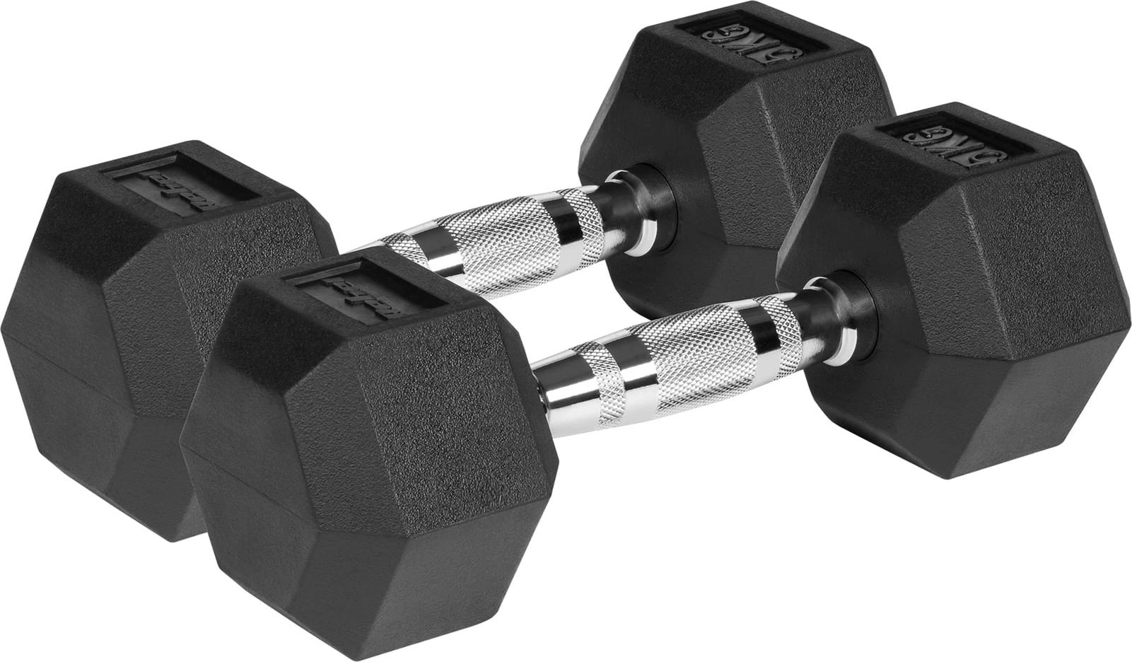 REBEL ACTIVE Rubber-coated cast iron dumbbells