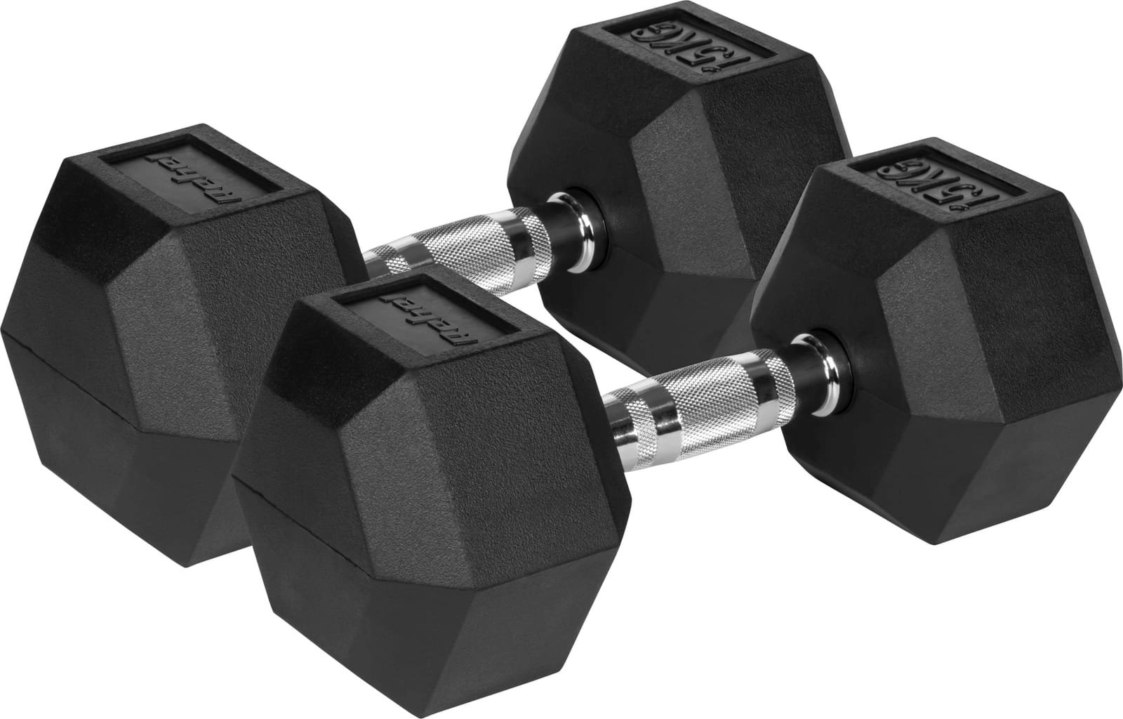 REBEL ACTIVE Rubber-coated cast iron dumbbells