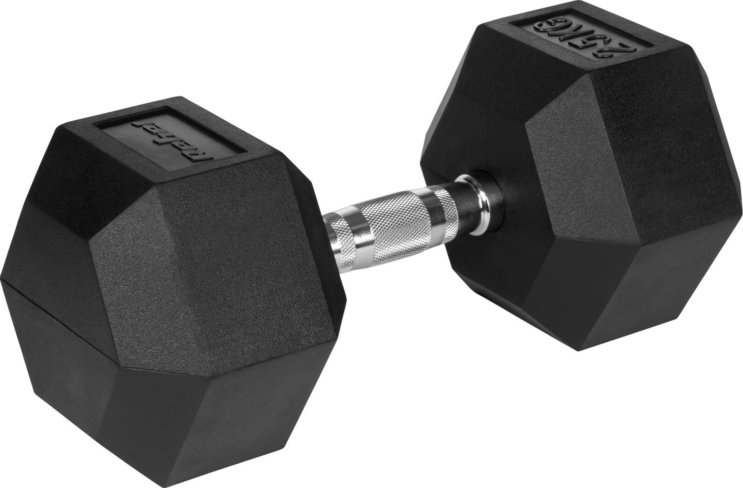 Rubberized cast iron dumbbell HEX 25