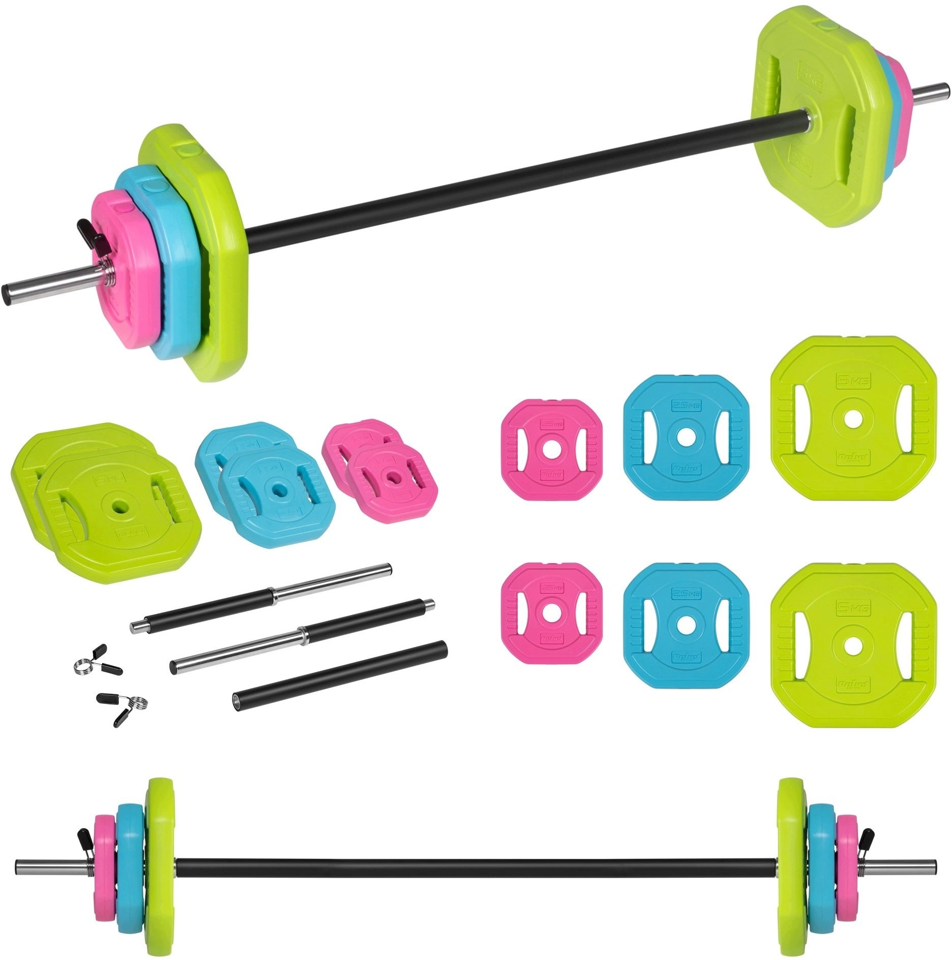 Rebel Folding barbell with bituminous load