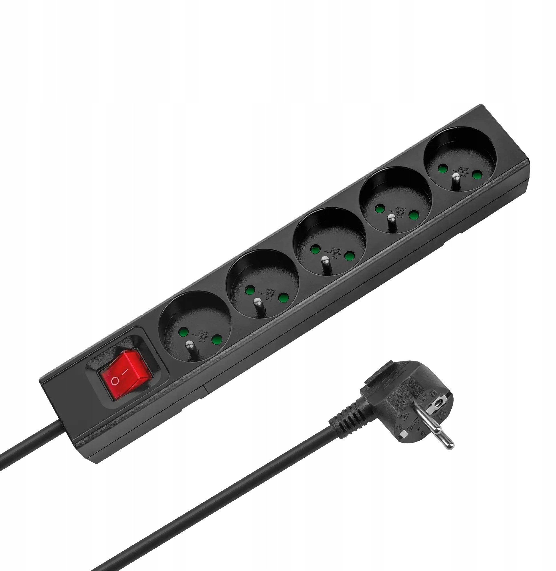 Rebel Extension cord  5 sockets  2m