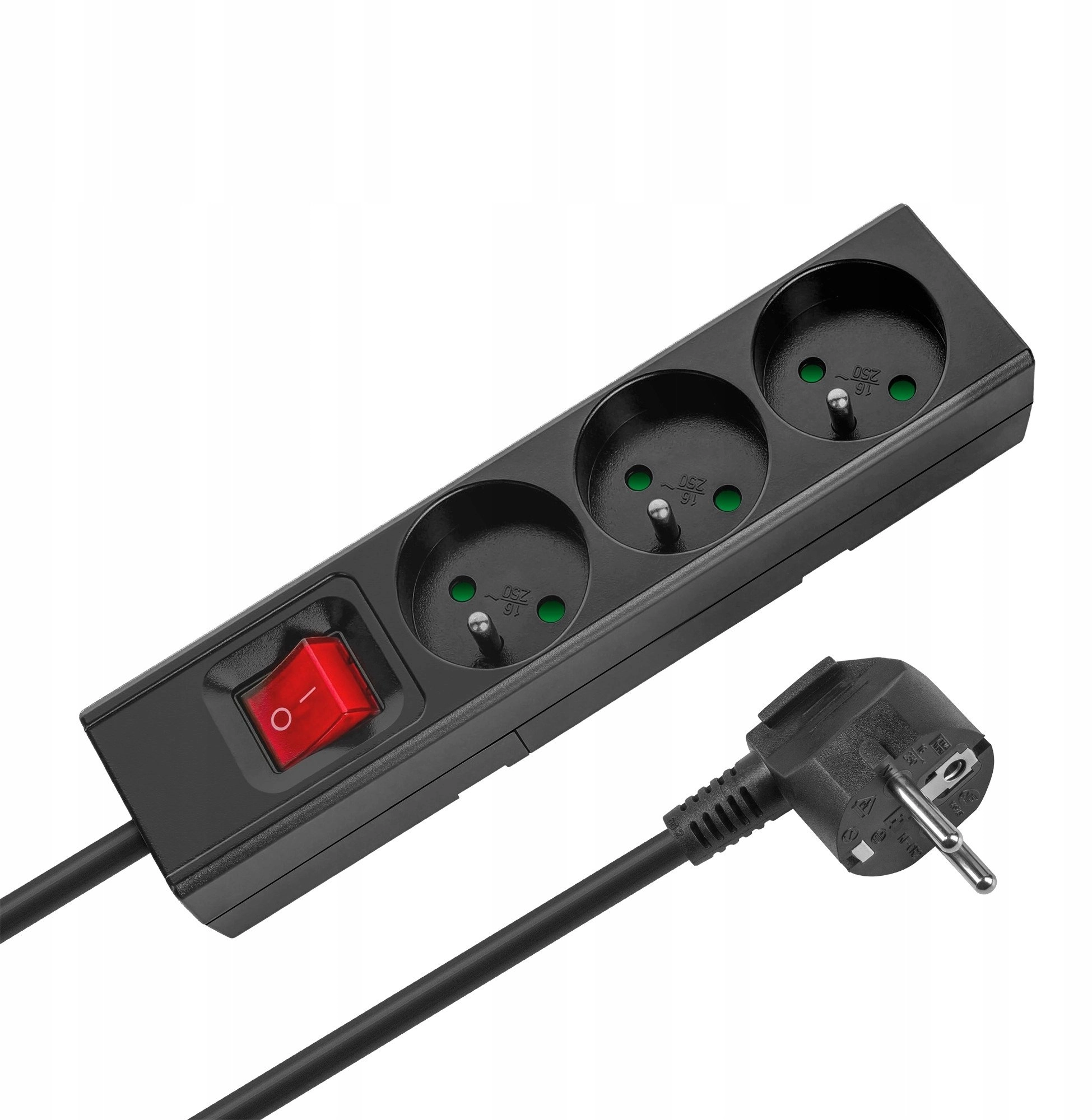 Rebel Extension cord  3 sockets  2m