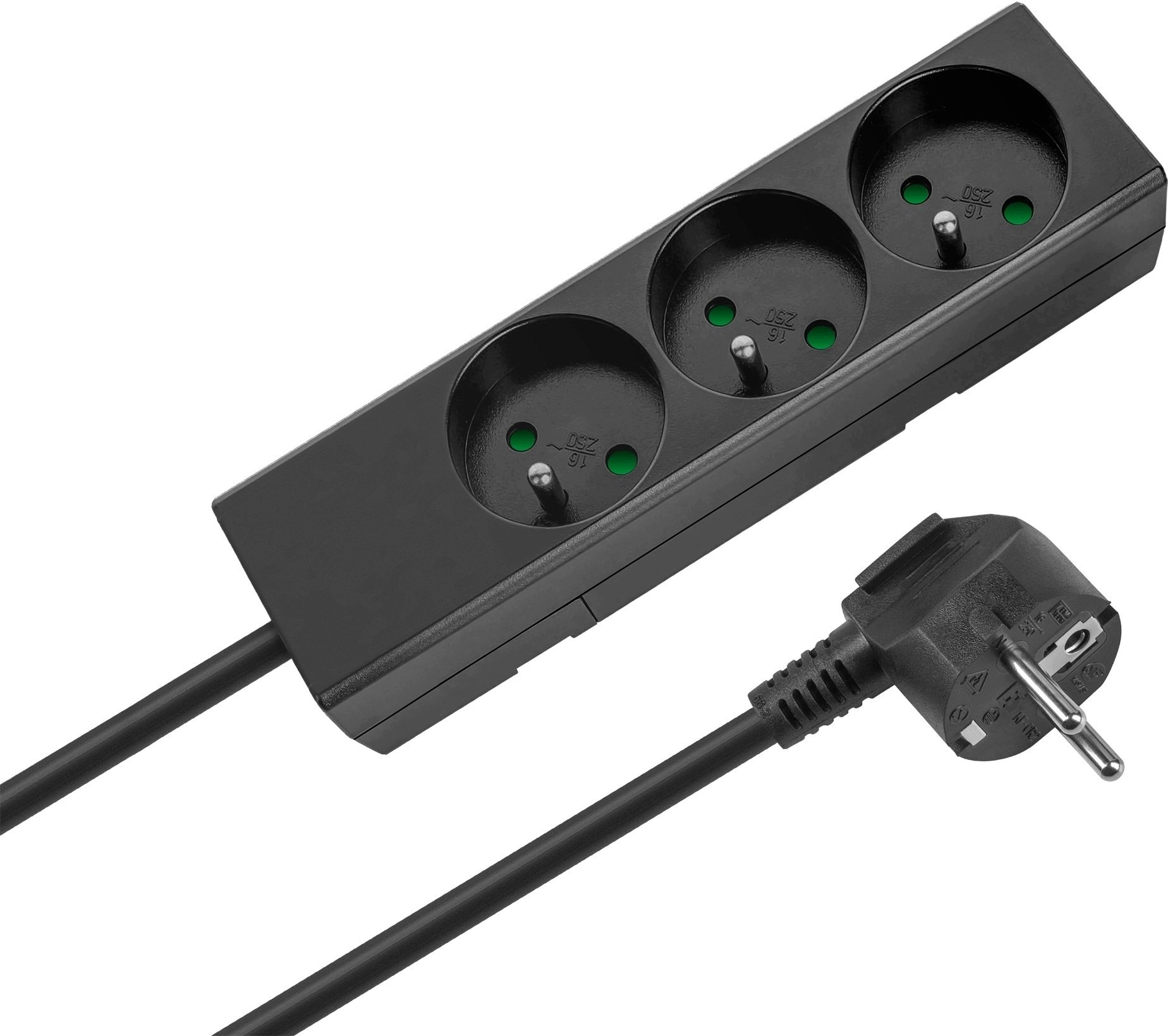 Rebel Extension cord 3 sockets 2m