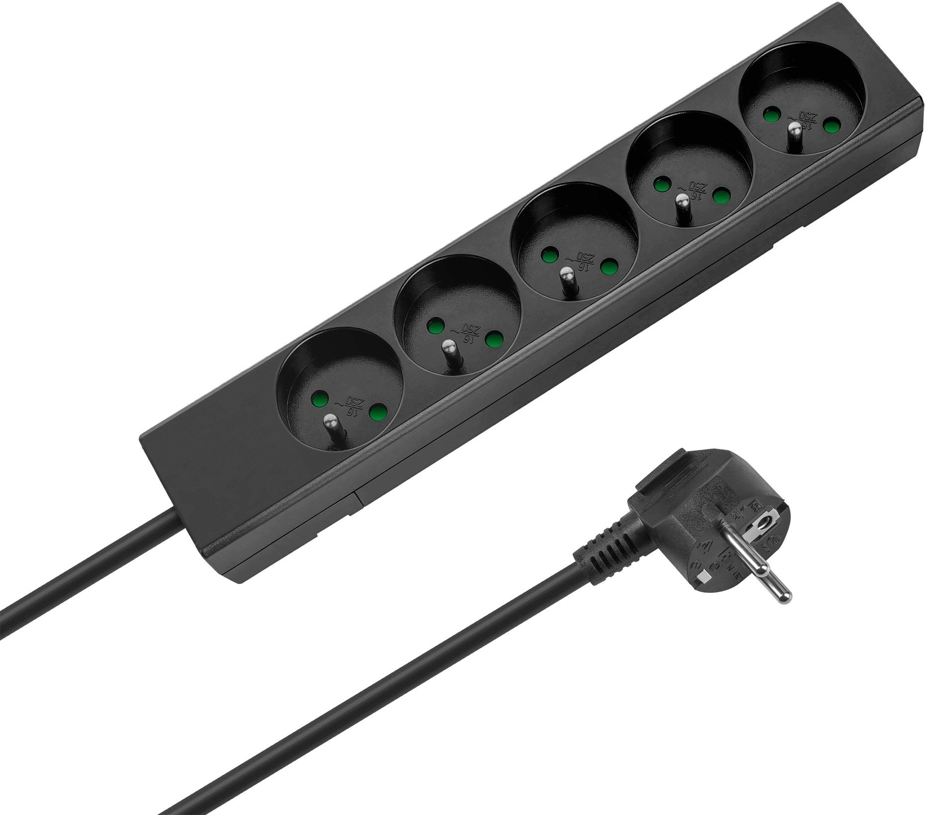 Rebel Extension cord  5 sockets  2m
