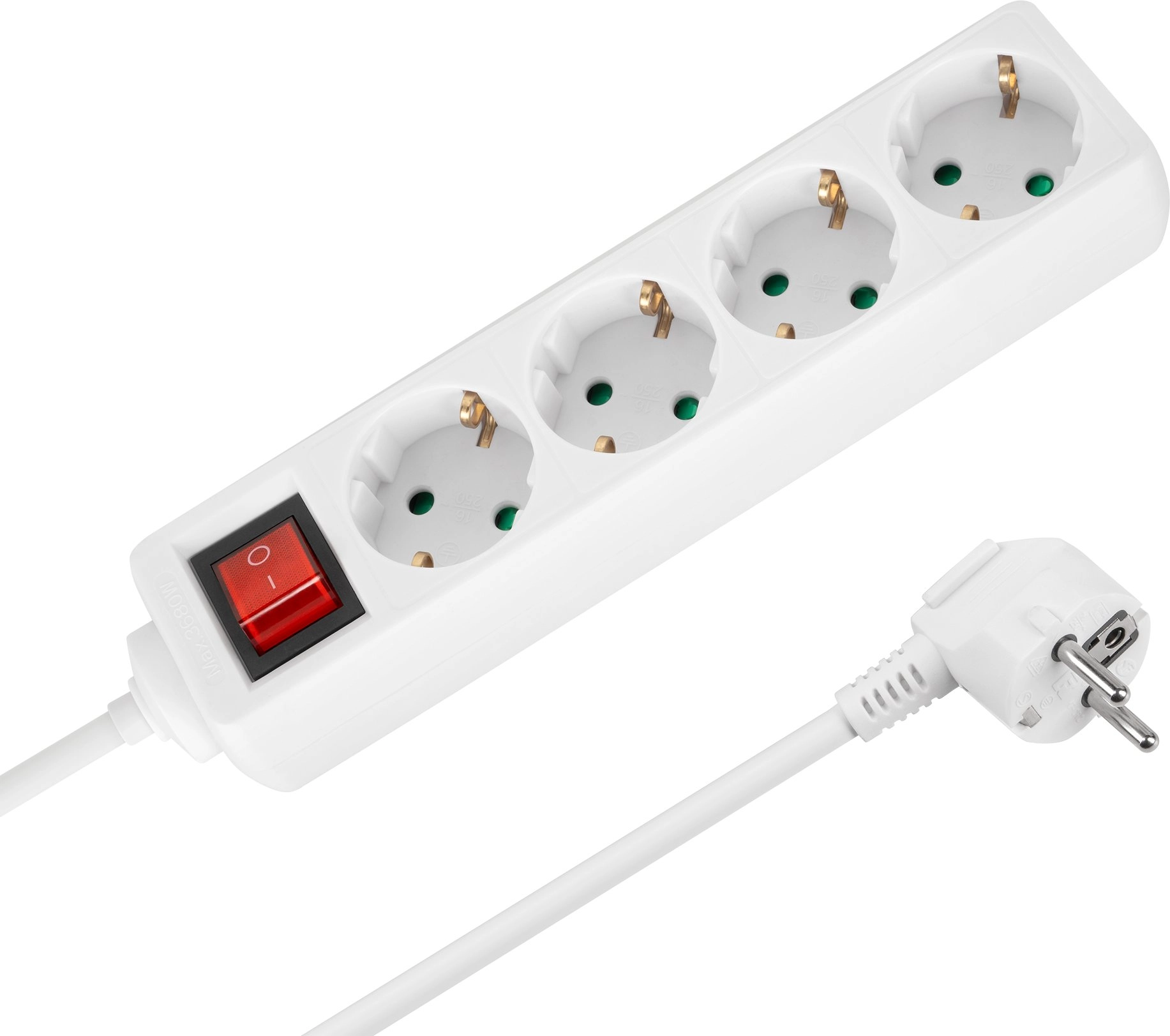 Rebel Extension cord  4 sockets  2m