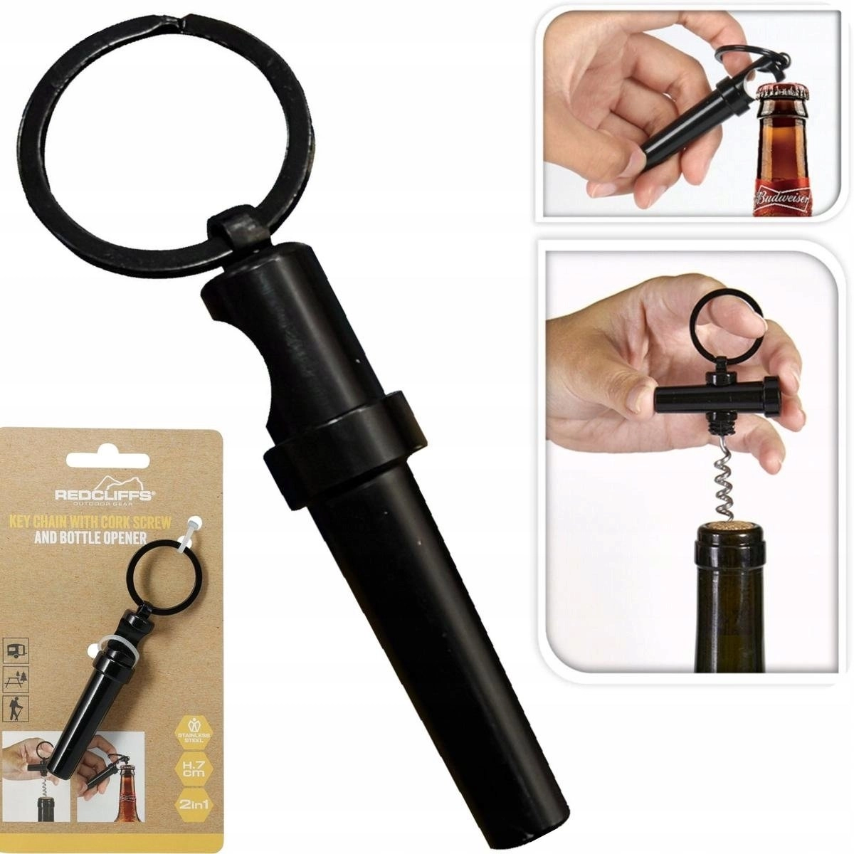 Redcliffs TOURIST ESSENTIAL KEYRING CORKSCREW OPENER
