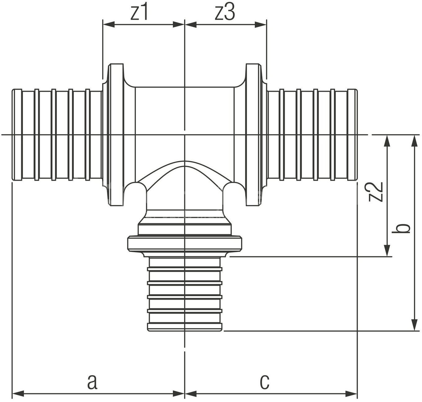 Rehau Tee red - 40-25-40 SDR11