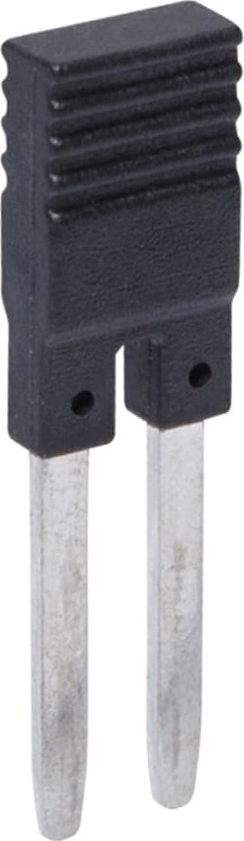Relpol 2-pole black inter-track jumper for