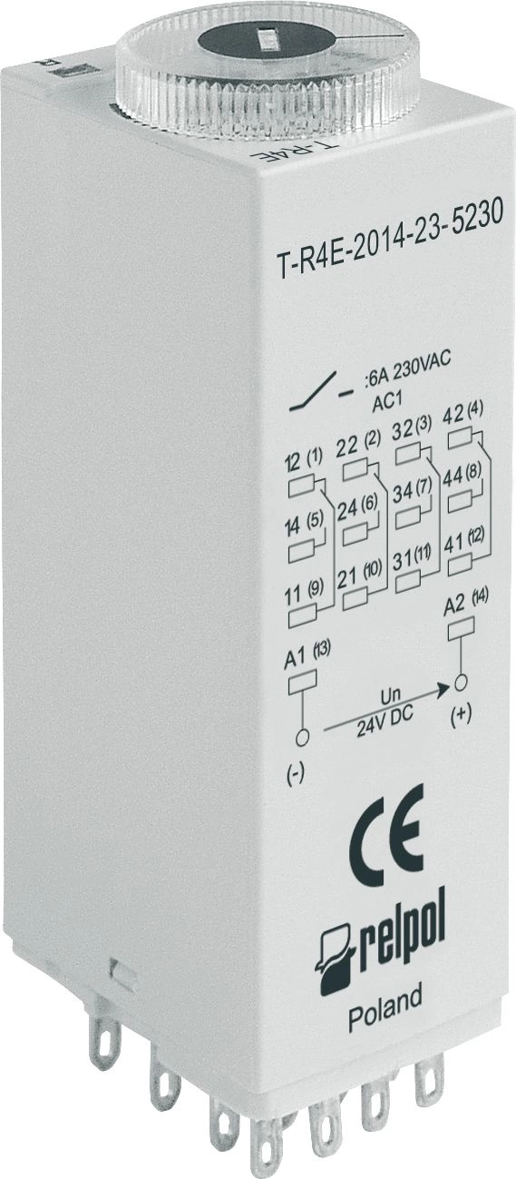 Relpol Time relay T-R4E-2014-23-5230 4P 6A