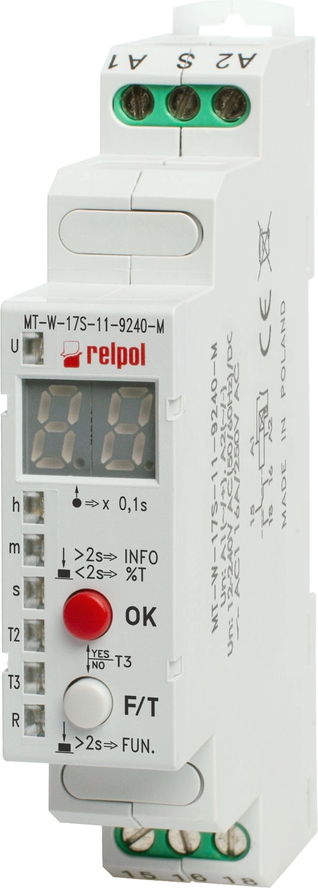 Relpol Time relay MT-W-17S-11-9240-M multifunctional 1P