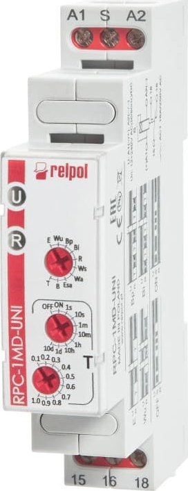 Relpol Multifunctional time relay 1P 12-240VAC/DC