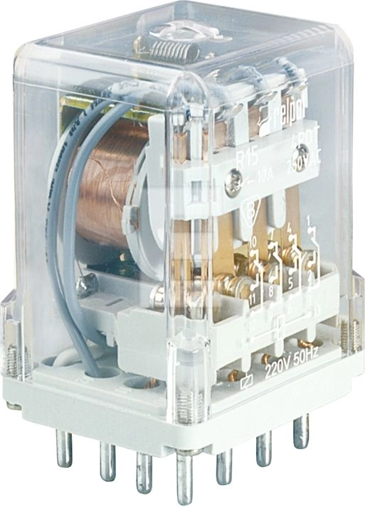 Relpol industrial relay 4P 12V DC